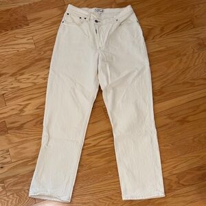 Abercrombie & Fitch women’s light cream jeans